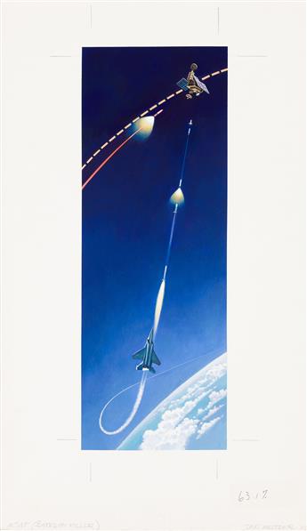 DAVIS MELTZER (1930 - 2017) 2 illustrations: Satellite Killer and Satellite Defense.